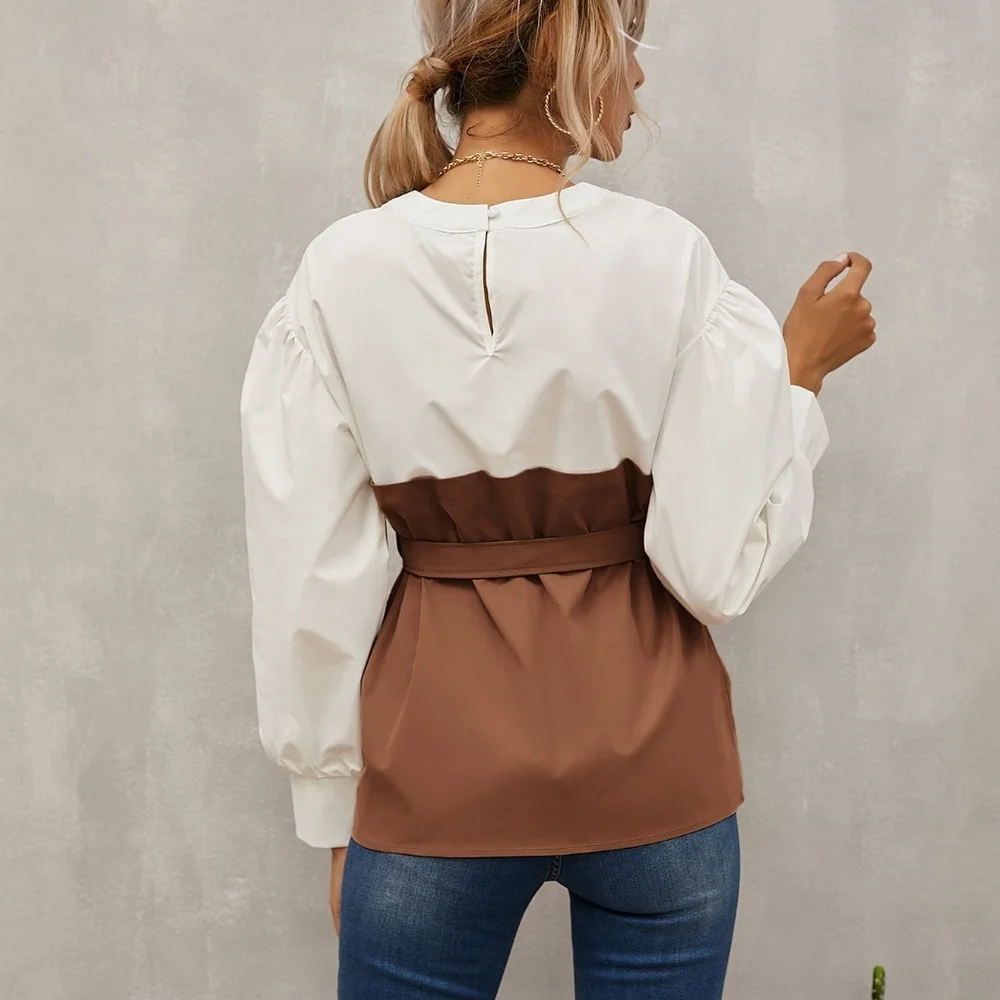 Keyhole Back Belted 2 In 1 Top - Picture 4 of 4